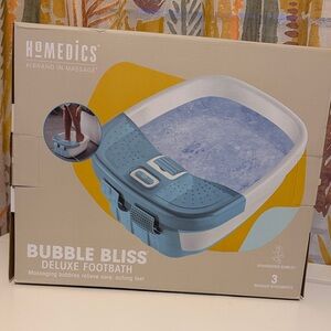 Homedics Blue and White Bubble Bliss Foot Spa